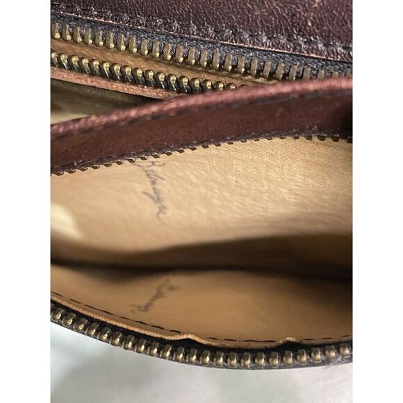 Vintage Balenciaga Hand Bag Brown Leather with Canvas‎ Purse